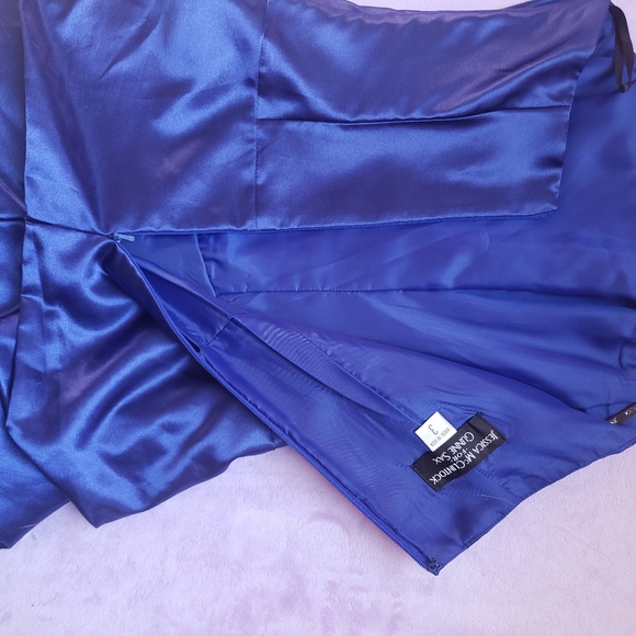 Jessica McClintock Gunne Sax 00s Blue strapless party dress sz 3 new years - Picture 8 of 13